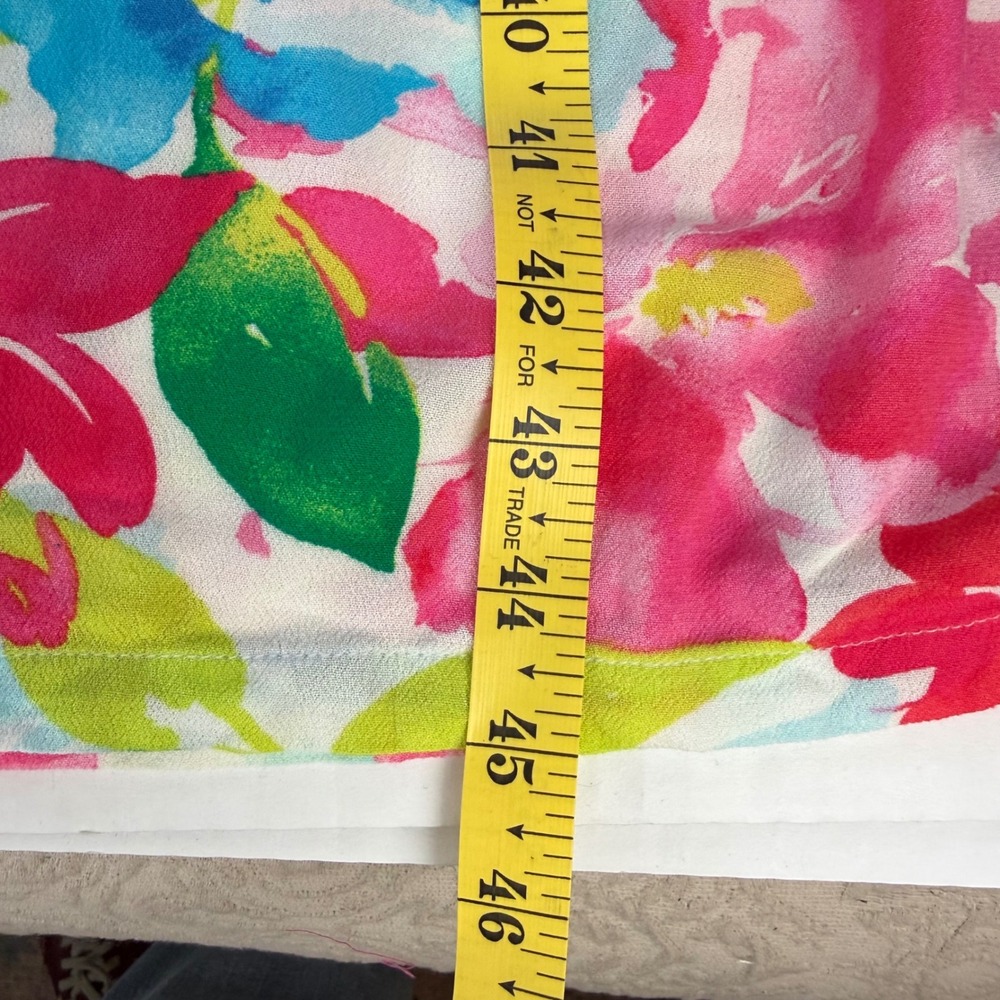 Old Navy Womens XS Floral Midi Dress Pink Blue Smocked Back Pockets Sundress - Picture 8 of 12